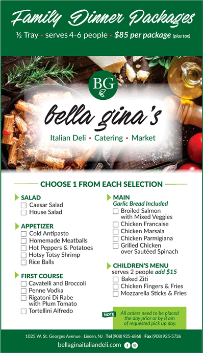 Bella Gina s Italian Deli Catering 1025 West Saint Georges Ave